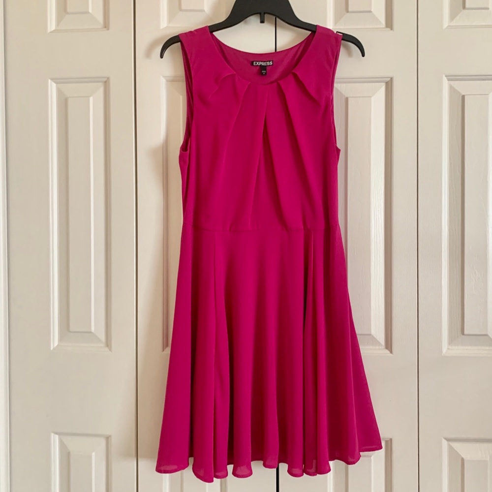 Express Fushia Keyhole Dress